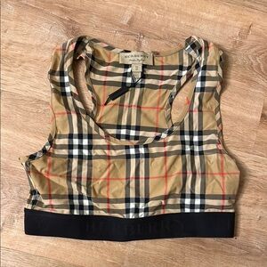 Burberry Tan Plaid Kids Tank Top
